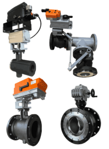 Ball valves with actuators